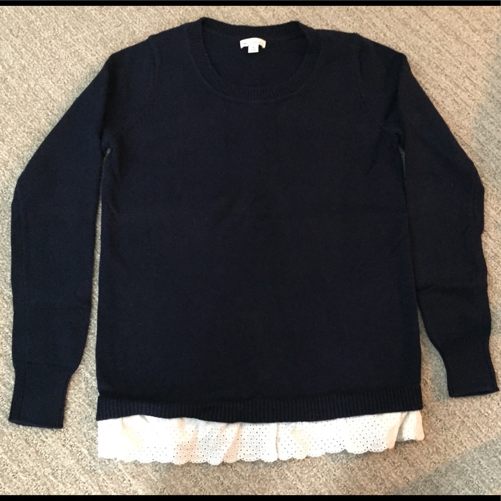 Gap Sweater w/ Ruffle Shirt Bottom